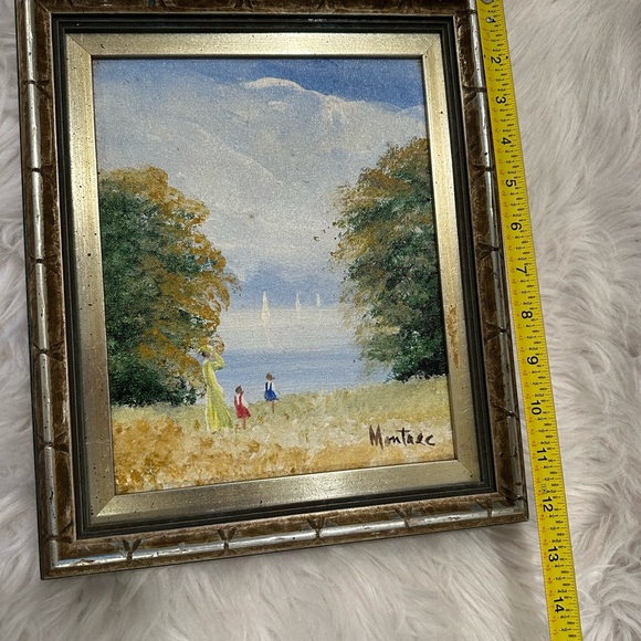 Vintage Oil on Canvas Signed Montrec - Picture 7 of 12